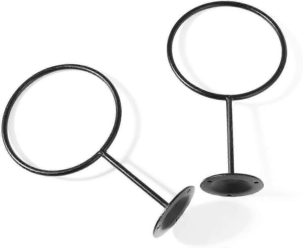 Väggmonterade Bollhållare 2-pack Bollställ Platssparande Väggmontering Displayförvaring Fotboll Sovrumstillbehör (svart)