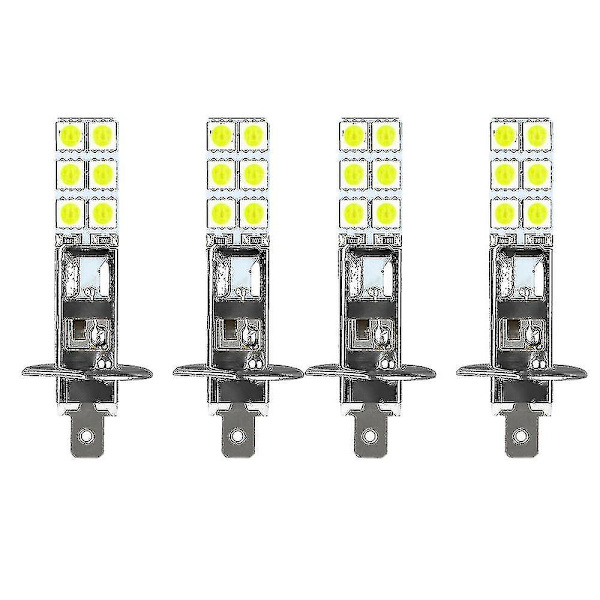 Parannetut 4kpl H1 6000k Super Valkoiset 80w LED-ajovalot Sumuvaloille