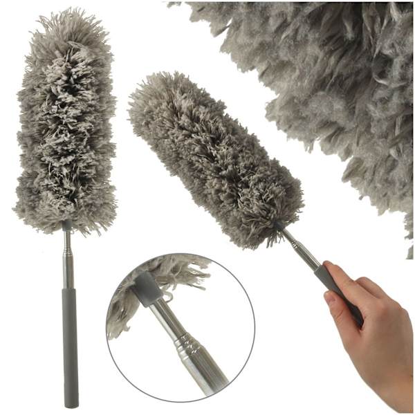 Telescopic Dust Brush Microfiber 83 cm Grey