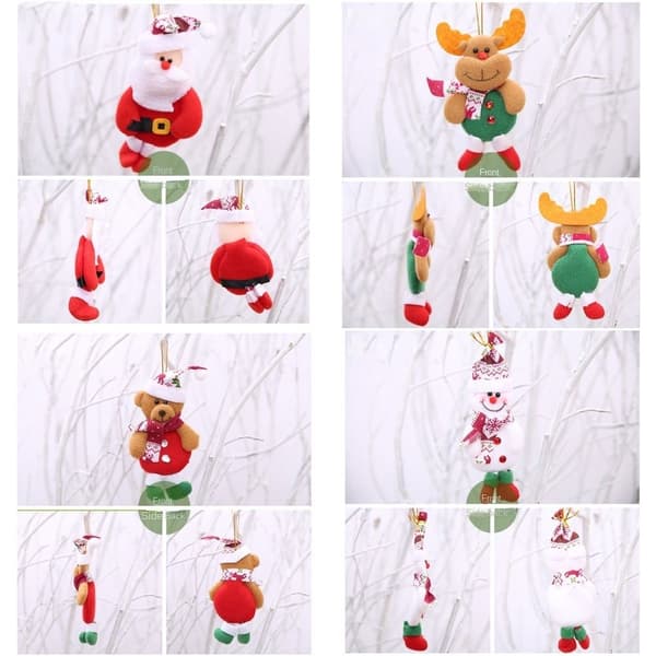 4 st Julgranshängen Jul Plysch Docka Ornament ÄLG ÄLG ÄLG