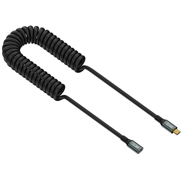 1,8 m Type-C Hun til Han Spiral Kabel PD 100W Hurtig Opladning 8K 60Hz Video Output Datakabel
