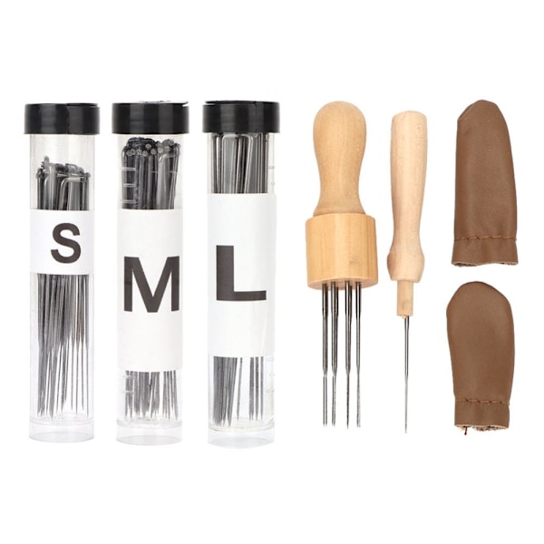 Practical Wool Felt Tool Kit with Wooden Handle for Delicate Production