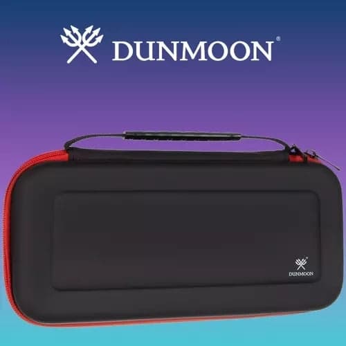 Console Case Hard EVA with Game Cartridge Compartment 10 pcs Black/Red