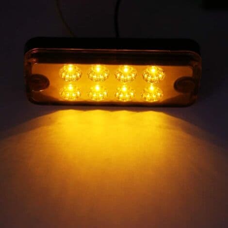 6 st 8 LED Sidomarkeringsljus för Lastbilssläp Gul