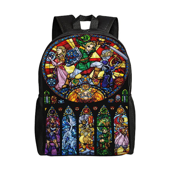 Legend Of Zelda Ryggsäck Grundskolan Mellanstadiet Bokväska Stor Kapacitet Axelväskor Casual Dagryggsäck Laptopväskor För Pojkar Flickor-QJU519
