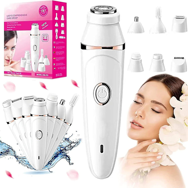 7-i-1 Pluxy Hårborttagning, Ansikts Epilator - Pro 3.0 Kvinnors Ansikts Epilator Vattentät, 50% Rabatt