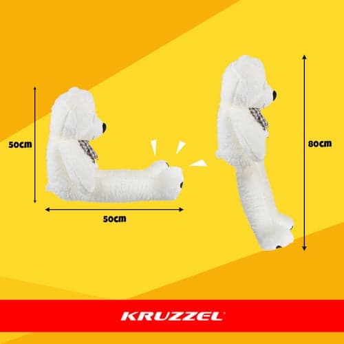 Nalle 100 cm ecru-pehmo rusetilla, 0+