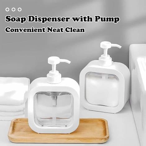 2-pakning 300 ml tom pumpeflaske såpedispenser, påfyllbar oppvaskmiddeldispenser, dusjgeldispenser. Egnet for flytende såper, vaskemidler,