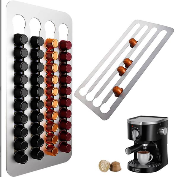 Kapselholder i rustfritt stål for Nespresso-kapsler