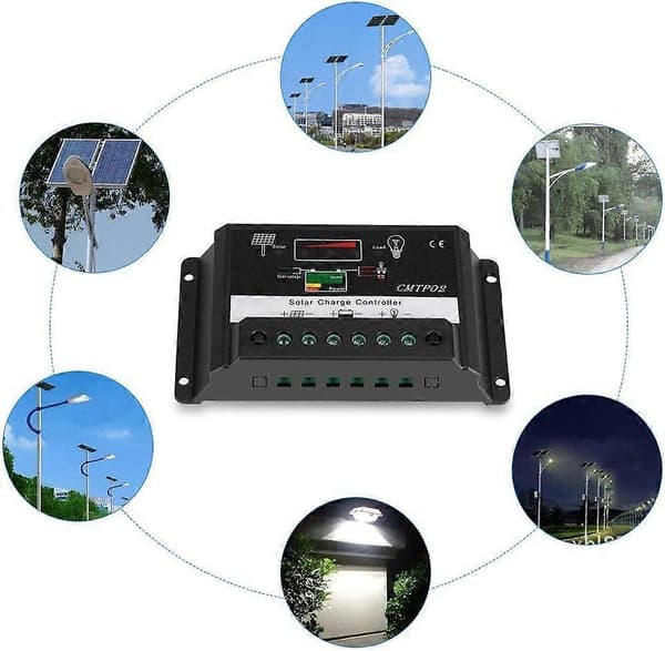 30A 12V/24V Intelligent Solar Charge Controller Solpanel Controller Batteri Regulator