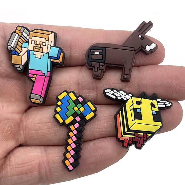 18 stk Minecraft Sko Dekor Sjarmer for Barn Voksne Crocs Sko DIY Tilbehør
