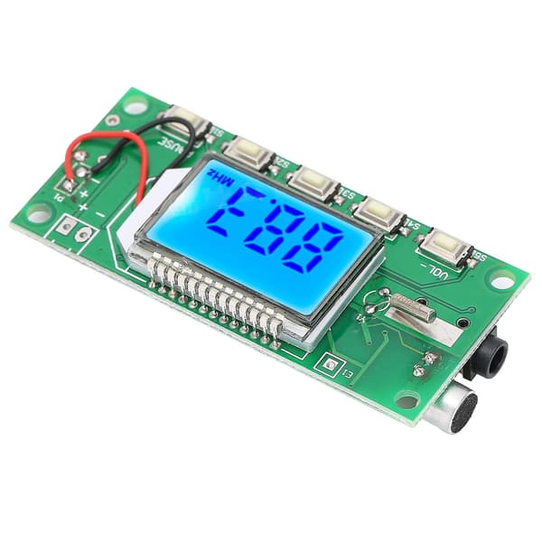 Digital FM-sändarmodul med LCD-display, 87-108MHZ frekvensmodulering, 3-5V, stereo
