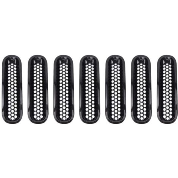 7 stk. ABS Sort Grill Sort Frontkofanger Grill Til JK 2007-2017