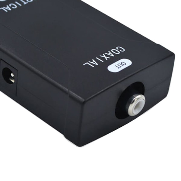 Toslink Optisk till RCA Koaxial Jack Digital Audiokabel Konverterare Adapter