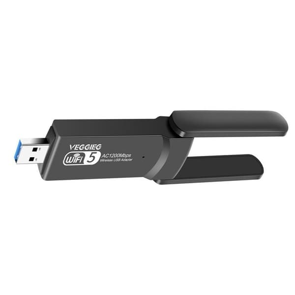 1200 Mbps 5G Dobbel Antenne USB 3.0 WiFi-adapter for PC og Laptop