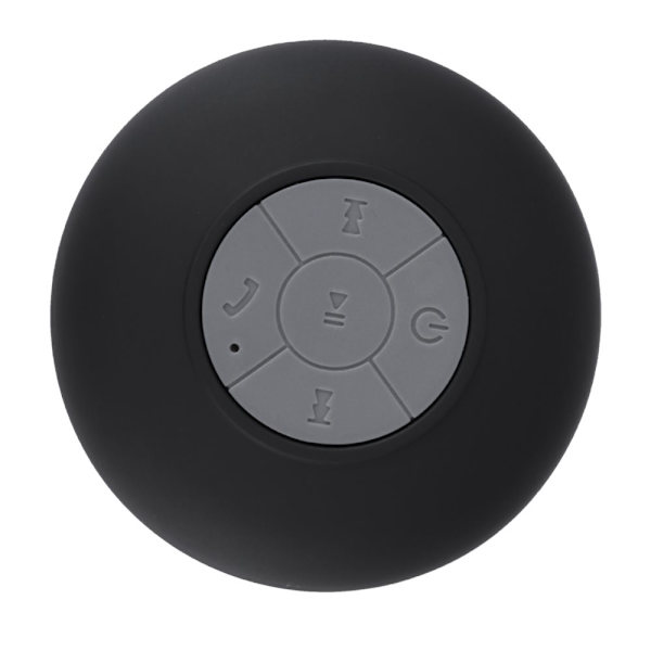 Portable Waterproof Bluetooth Speaker with Suction Cup (Black)