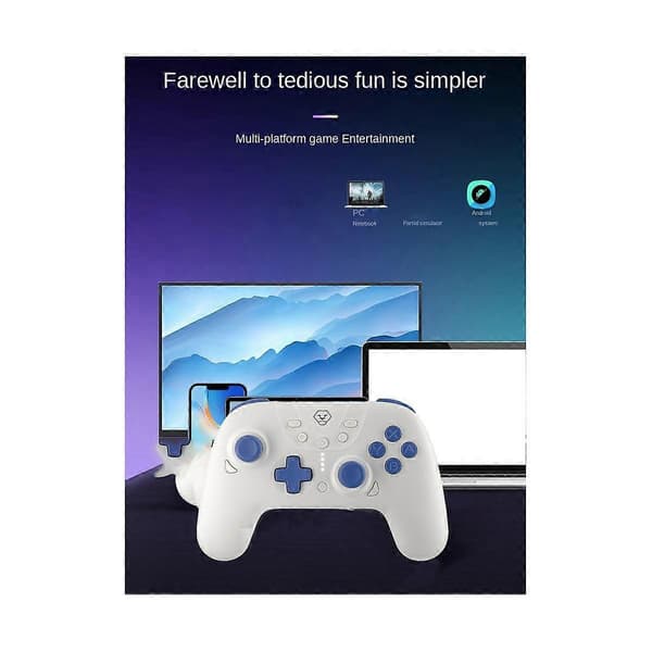Switch Pro Bluetooth Gamepad Ns Oled Håndtak med Burst Vibrasjon Lite Gamepad Rosa