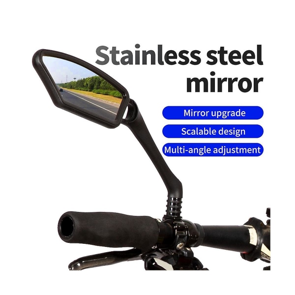 Styre-sykkel speil, HD eksplosjonssikkert, justerbart roterbart sykkelspeil, bakspeil, Bicyc