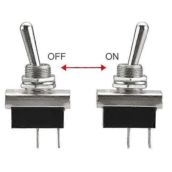 Metall Flip Rocker Strömbrytare, KN3D-101, 12V 25A, På/Av, 2 Positioner 2 Stift, För Bilinstrumentbräda