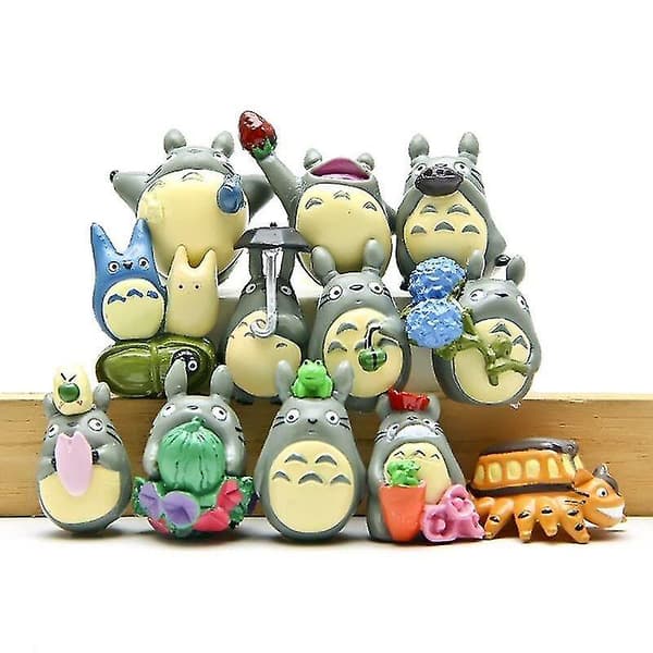 12 stk/sett Totoro Dekorasjon Anime Action Figur