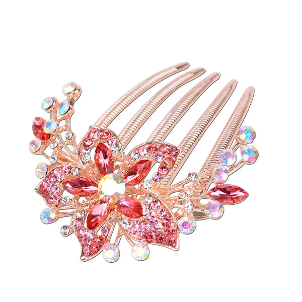 Sanku Wenhua Strass hårkam tilbehør, perfekt morsdaggave, bursdagsgave, delikat blomsterdesign