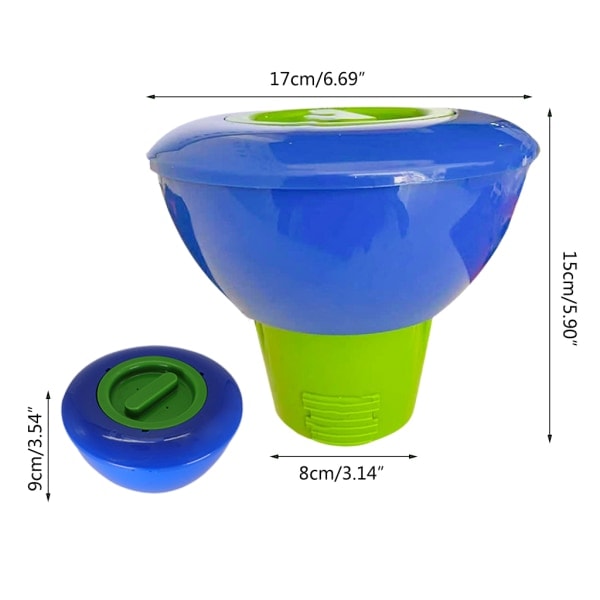 8 tommers svømmebasseng Kjemisk Floater Tablett Klor Brom Dispenser Dosering Enhet