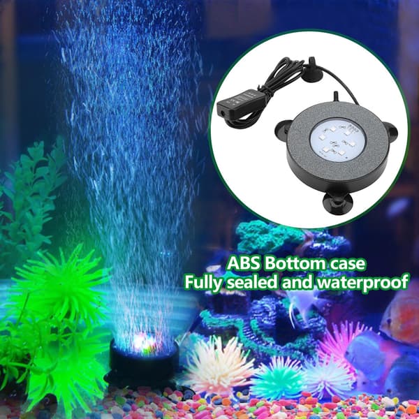 Submersible LED Aquarium Fish Tank Lamp with Remote Control (EU Plug) - Waterproof