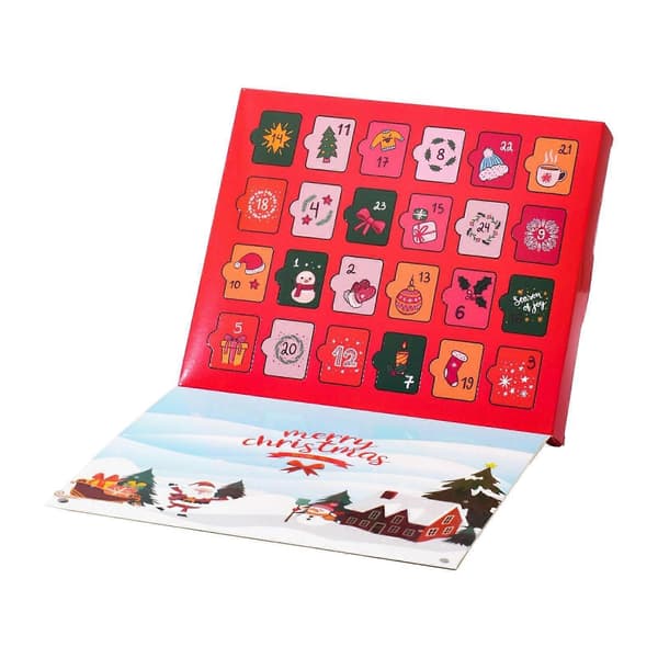 Adventskalender til Fyldning Dejlig Papnummerboks Julepynt