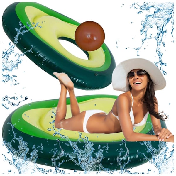 Inflatable Pool Float Avocado 150x115 cm PVC max 90 kg