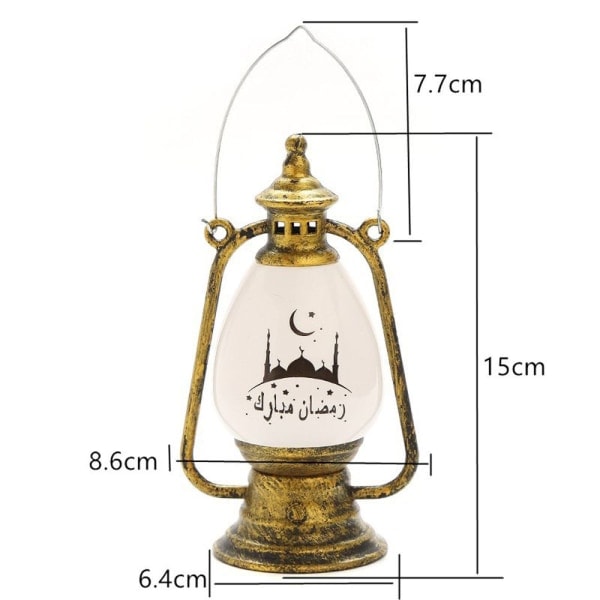 Eid al Fitr Ramadan-lampe BRONSE SØLV BRONSE SØLV