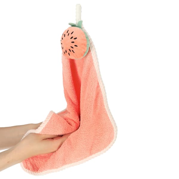 Children's towel 30x30 cm pink watermelon with hanging loop