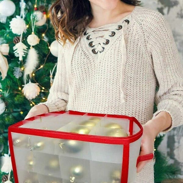 Juletræs Kugle Opbevaringspose Julepynt Foldbar Organizer