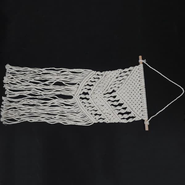 2X Makrame Vevd Vegghenging - Boho Stil Bohemsk Rom Geometrisk Kunst Dekor - Vakker Leilighet