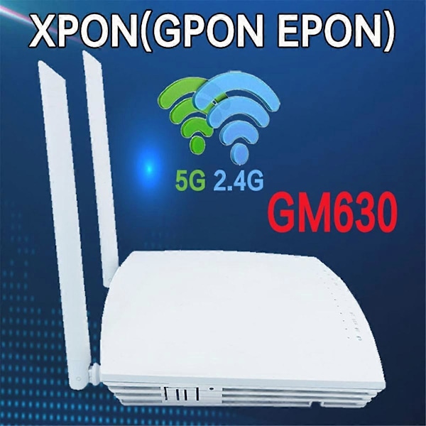 XPON Gpon EPON Onu til GM630 Dual Band 4GE WLAN+2.4g&5g WIFI EPON Optisk Netværksterminal EU Stik