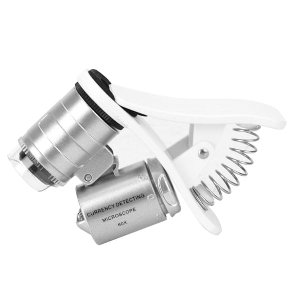 Mini Microscope Pocket Magnifier with LED Light - Magnifying Glass for Detecting Counterfeits