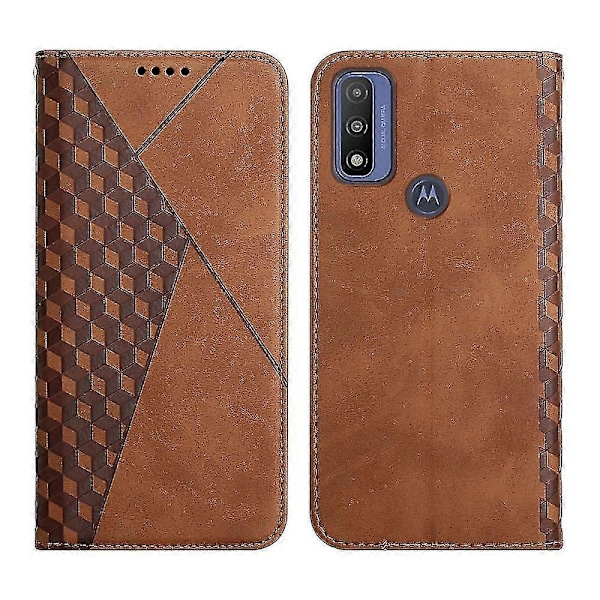 Motorola Moto G Pure Cover Premium Etui Magnetisk Læder Folio Coque - Brun