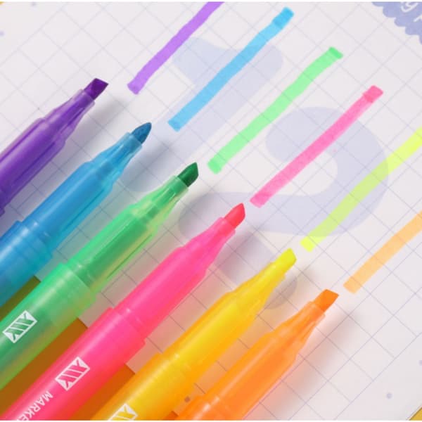 Highlighter Pens 6-pack – Neon Colors for Clear Marking