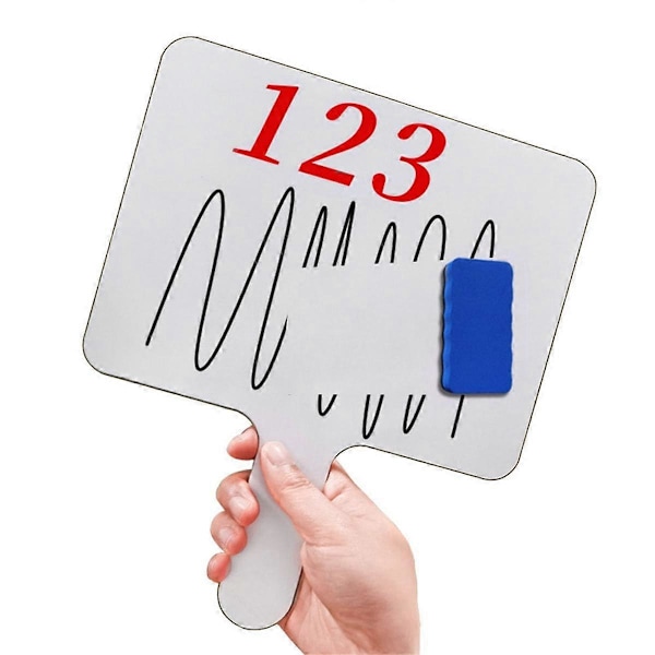 6 st Svarta tavlor för svar - Whiteboard, Dubbelsidiga paddlar Svarta tavlor