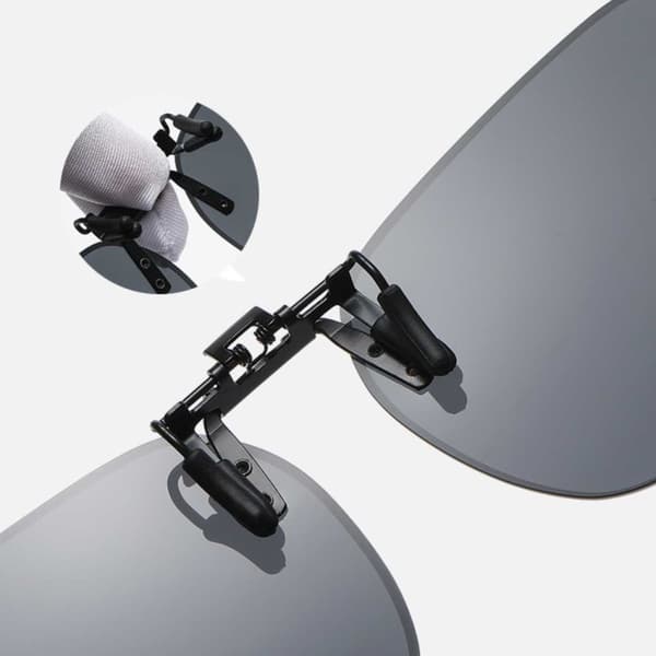 Stora Flip Up Clip On Solbriller Sølv