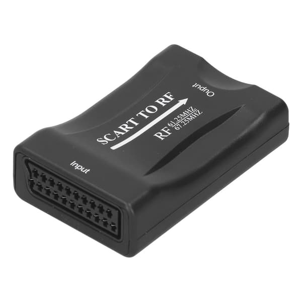 RF 67.25Mhz/61.25Mhz Udgangskonverter: SCART til RF Videoadapter til TV-boks