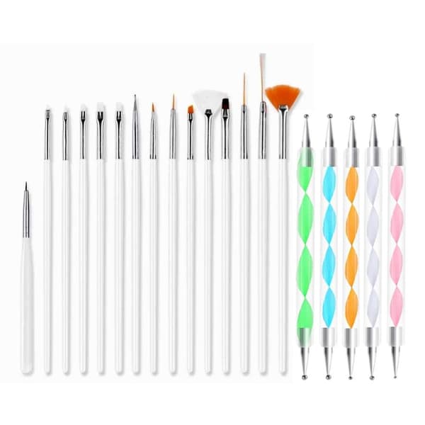 Set of 20 Nail Tools - Brushes and Dotting Tools