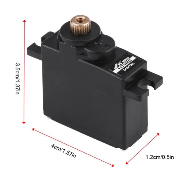 Mini Metal Gear Analog Servo til RC Fastvingede Fly - 17g, 4.8-6V