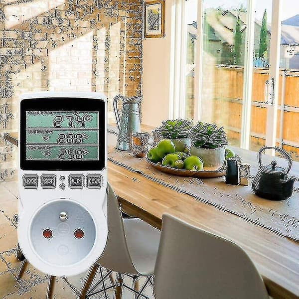 Termostatkontakt, Digital Timerkontakt, Digital Programmerbar Kontakt Med Sensor, Programmerbar Digital Timer, Varmetermostatkontakt For Drivhus