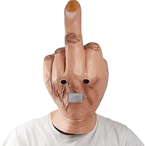 Creepy Fingers Mask Novelty Middle Finger Party Mask Halloween Costume Latex Mask