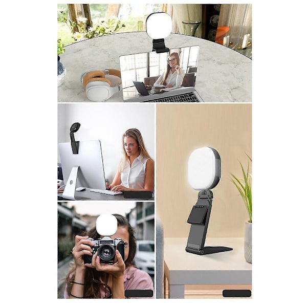 F-610 Brakett Fyllys 3000-7200K LED Live Selfie Lys Datamaskin Fyllys Videokonferanse Fyll