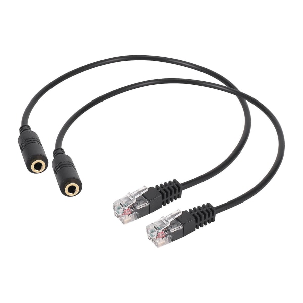 2st 3,5 mm stereoljudheadset till Cisco-jack hona till hane Rj9-kontakt Adapter Converter Kabelsladd