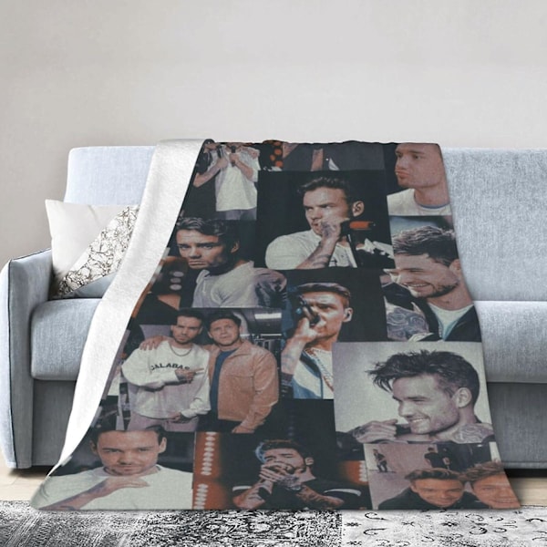 .Liam Music Payne Peitto Heitto Flanelli Peitot Sänky Peitto Kaikille Kausi Koti Sisustus Huone Sisustus 50\"x40\"-Musta-40\"x30\"