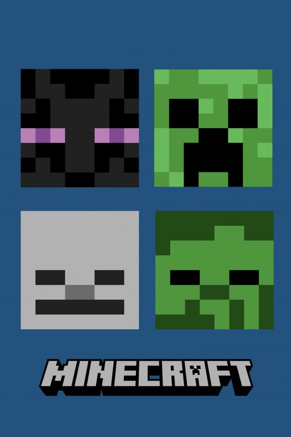 Minecraft fiendtlige monstre supermyk fleecepledd 100*150 cm