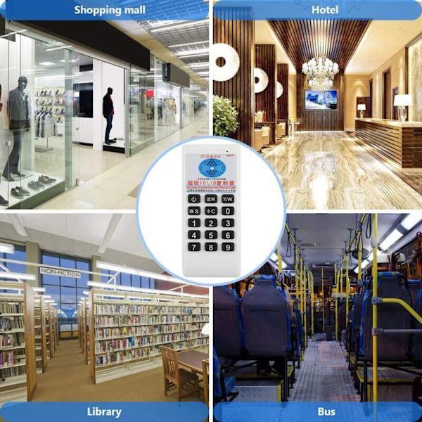 RFID-kortduplikator, IC/ID Smart Access Card Write Reader med integrerad LED-belysning, RFID/IC/ID Multi-Frequency Duplicator med hörbart larm
