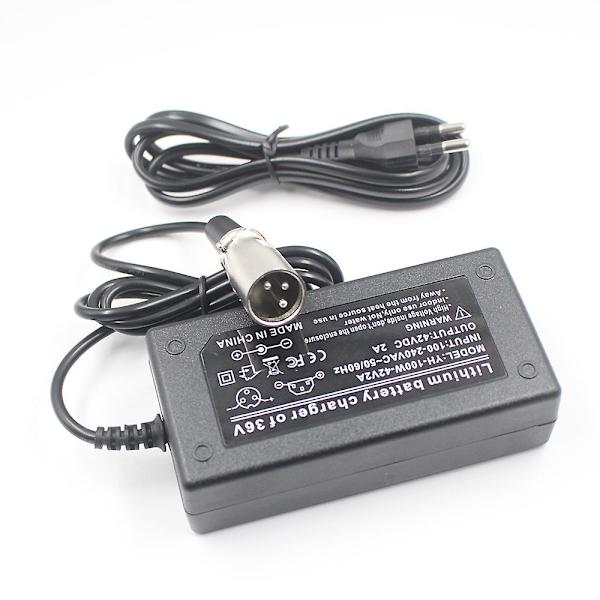 42v 2a 42v2a Elcykeloplader Kompatibel 36v 18650 Lithium Batteripakke Med 3-polet Xlr Stikkontakt Eu Us Au Uk